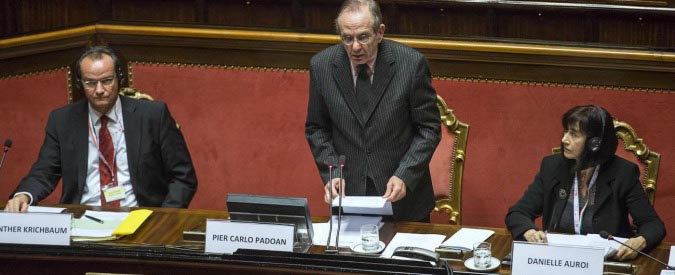 Pier Carlo Padoan interviene alla 52ma riunione plenaria della COSAC