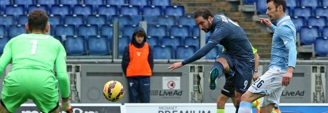 SPORT LAZIO NAPOLI GOL HIGUAIN  FOTO MOSCA
