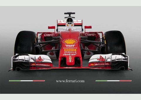 WCENTER 0XQCBJOMMA A handout picture provided by the Ferrari Press Office on 19 February 2016 of Scuderia Ferrari's new Formula One car 'SF16-H' for the upcoming 2016 Formula One World Championship presented in Maranello, Italy, on 19 February 2016. ANSA/FERRARI PRESS OFFICE HANDOUT EDITORIAL USE ONLY/NO SALES